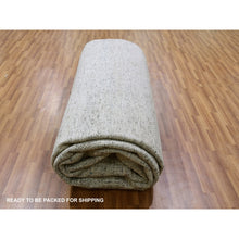 Load image into Gallery viewer, 14&#39;x18&#39; Rhino Gray, Tone on Tone, Hand Knotted, Modern Grass Design, Undyed Organic Wool, Oversized Oriental Rug FWR477060