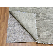 Load image into Gallery viewer, 10&#39;2&quot;x14&#39; Battleship Gray, Modern Grass Design, Natural Undyed Wool, Hand Knotted, Tone on Tone Oriental Rug FWR477222