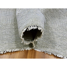 Load image into Gallery viewer, 8&#39;1&quot;x8&#39;2&quot; Heather Gray, Modern Grass Design, Tone on Tone, Undyed 100% Wool, Hand Knotted, Square Oriental Rug FWR477234
