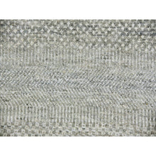 Load image into Gallery viewer, 8&#39;1&quot;x8&#39;2&quot; Heather Gray, Modern Grass Design, Tone on Tone, Undyed 100% Wool, Hand Knotted, Square Oriental Rug FWR477234