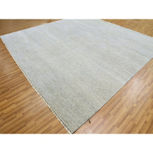 Load image into Gallery viewer, 12&#39;x12&#39;4&quot; Olive Gray, Hand Knotted, Tone on Tone, Modern Grass Design, Natural Undyed Wool, Square Oriental Rug FWR477246