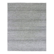 Load image into Gallery viewer, 8&#39;x10&#39; Pastel Gray, Natural Undyed Wool, Modern Grass Design, Hand Knotted, Tone on Tone, Oriental Rug FWR477348