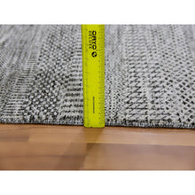 Load image into Gallery viewer, 2&#39;7&quot;x4&#39;1&quot; Rustic Gray, Modern Tone on Tone Grass Design, Hand Knotted, Undyed Organic Wool, Oriental Rug FWR477468