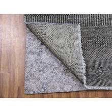 Load image into Gallery viewer, 2&#39;5&quot;x15&#39;10&quot; Rustic Gray, Modern Tone on Tone Grass Design, Hand Knotted, Undyed Organic Wool, XL Runner Oriental Rug FWR477498
