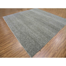 Load image into Gallery viewer, 12&#39;x12&#39;2&quot; Neutral Gray, Hand Knotted, Modern Grass Design, Natural Undyed Wool, Square Oriental Rug FWR477522