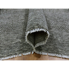 Load image into Gallery viewer, 14&#39;1&quot;x18&#39;2&quot; Spanish Gray, Tone on Tone, Pure Undyed Wool, Modern Grass Design, Hand Knotted, Oversized Oriental Rug FWR477528