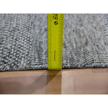 Load image into Gallery viewer, 14&#39;1&quot;x18&#39;2&quot; Spanish Gray, Tone on Tone, Pure Undyed Wool, Modern Grass Design, Hand Knotted, Oversized Oriental Rug FWR477528