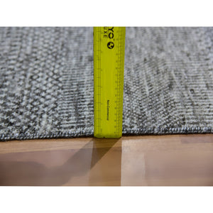 14'1"x18'2" Spanish Gray, Tone on Tone, Pure Undyed Wool, Modern Grass Design, Hand Knotted, Oversized Oriental Rug FWR477528