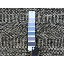 Load image into Gallery viewer, 6&#39;x6&#39;1&quot; Steel Gray, Undyed Pure Wool, Modern Grass Design, Hand Knotted, Tone on Tone, Square Oriental Rug FWR477564