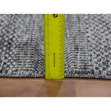 Load image into Gallery viewer, 4&#39;x6&#39;6&quot; Dark Gray, Hand Knotted, Modern Grass Design, Natural Undyed Wool, Oriental Rug FWR477582