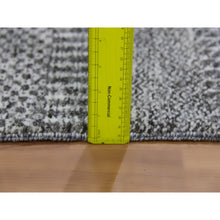 Load image into Gallery viewer, 2&#39;8&quot;x6&#39;2&quot; Dolphin with Cloud Gray, Hand Knotted, Modern Grass Design, Tone on Tone, Natural Undyed Wool, Runner Oriental Rug FWR477618