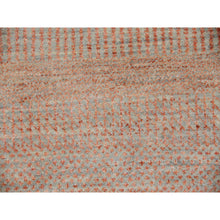 Load image into Gallery viewer, 8&#39;x10&#39;2&quot; Hawaiian Brown, Hand Knotted Grass Design, Densely Woven Tone on Tone, Soft to the Touch Dyed, Wool and Silk, Oriental Rug FWR477864