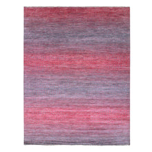 Load image into Gallery viewer, 9&#39;4&quot;x12&#39;2&quot; Desire Red, Modern Chiaroscuro Collection, Thick and Plush, Dyed, Natural Wool Hand Knotted, Oriental Rug FWR477870