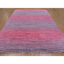 Load image into Gallery viewer, 9&#39;4&quot;x12&#39;2&quot; Desire Red, Modern Chiaroscuro Collection, Thick and Plush, Dyed, Natural Wool Hand Knotted, Oriental Rug FWR477870