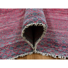 Load image into Gallery viewer, 9&#39;4&quot;x12&#39;2&quot; Desire Red, Modern Chiaroscuro Collection, Thick and Plush, Dyed, Natural Wool Hand Knotted, Oriental Rug FWR477870