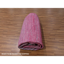 Load image into Gallery viewer, 9&#39;4&quot;x12&#39;2&quot; Desire Red, Modern Chiaroscuro Collection, Thick and Plush, Dyed, Natural Wool Hand Knotted, Oriental Rug FWR477870
