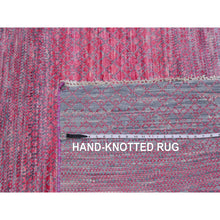 Load image into Gallery viewer, 9&#39;4&quot;x12&#39;2&quot; Desire Red, Modern Chiaroscuro Collection, Thick and Plush, Dyed, Natural Wool Hand Knotted, Oriental Rug FWR477870