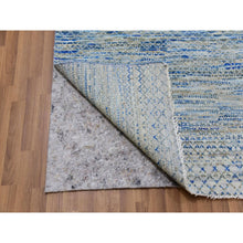 Load image into Gallery viewer, 10&#39;x14&#39;1&quot; Cadet Gray, Modern Dyed 100% Wool Hand Knotted Chiaroscuro Collection, Thick and Plush, Oriental Rug FWR477882