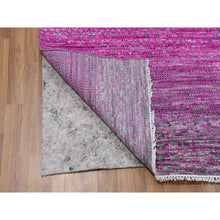 Load image into Gallery viewer, 7&#39;10&quot;x10&#39;1&quot; Taffy Pink, Dyed, Extra Soft Wool, Modern Chiaroscuro Collection, Thick and Plush Hand Knotted, Oriental Rug FWR477900