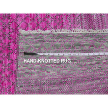 Load image into Gallery viewer, 7&#39;10&quot;x10&#39;1&quot; Taffy Pink, Dyed, Extra Soft Wool, Modern Chiaroscuro Collection, Thick and Plush Hand Knotted, Oriental Rug FWR477900