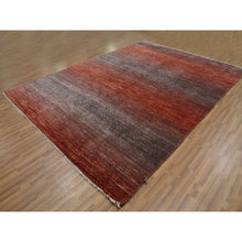 Load image into Gallery viewer, 8&#39;8&quot;x11&#39;10&quot; Auburn Brown, Dyed, Pure Wool, Hand Knotted, Modern Chiaroscuro Collection, Thick and Plush, Oriental Rug FWR477906