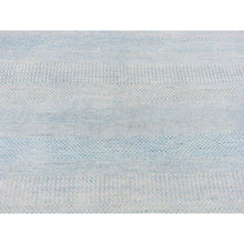 Load image into Gallery viewer, 6&#39;x9&#39;2&quot; Light Blue, Grass Design, Densely Woven, Modern, Wool and Silk, Hand Knotted Oriental Rug FWR480060