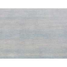 Load image into Gallery viewer, 6&#39;x9&#39;2&quot; Light Blue, Grass Design, Densely Woven, Modern, Wool and Silk, Hand Knotted Oriental Rug FWR480060