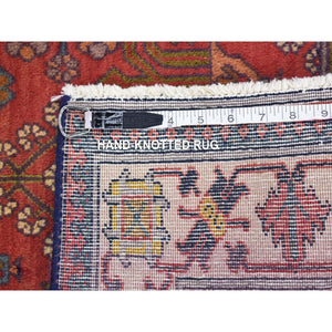 4'x7'7" Terracotta Red, Semi Antique Persian Joshagan, Full Pile, Soft and Pliable Wool, Hand Knotted, Clean, Sides and Ends Professionally Secured, Oriental Rug FWR480252