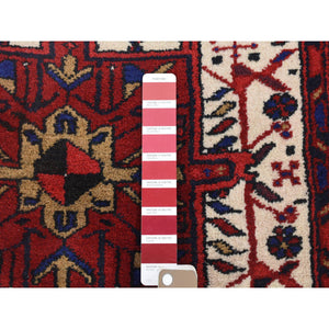 3'x11'4" Ivory Full Pile Tribal Weaving Vintage Persian Karajeh Excellent Condition Natural Wool Hand Knotted Runner Oriental Rug FWR480264