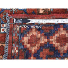 Load image into Gallery viewer, 4&#39;x6&#39;8&quot; Coral Red, Afghan Ersari with Geometric Elephant Feet Design, Soft Wool, Hand Knotted, Oriental Rug FWR480270