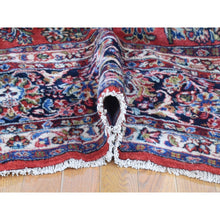 Load image into Gallery viewer, 10&#39;5&quot;x13&#39;7&quot; Tomato Red, Antique Persian Sarouk with Flower Bouquet Design, Full Pile Soft and Clean Mint Condition, Hand Knotted 100% Wool Oriental Rug FWR480324