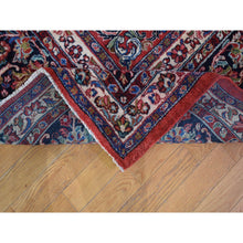 Load image into Gallery viewer, 10&#39;5&quot;x13&#39;7&quot; Tomato Red, Antique Persian Sarouk with Flower Bouquet Design, Full Pile Soft and Clean Mint Condition, Hand Knotted 100% Wool Oriental Rug FWR480324