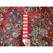 Load image into Gallery viewer, 10&#39;5&quot;x13&#39;7&quot; Tomato Red, Antique Persian Sarouk with Flower Bouquet Design, Full Pile Soft and Clean Mint Condition, Hand Knotted 100% Wool Oriental Rug FWR480324