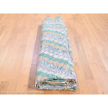 Load image into Gallery viewer, 10&#39;3&#39;x13&#39;5&quot; Gray, Afghan Kilim with Geometric Design, Multicolor Flat Weave Vertical Zig Zag Design Vegetable Dyes, Pure Wool Hand Knotted Oriental Rug FWR480522