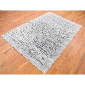 6'x9' THE LOST BRANCHES, Silk with Textured Wool, Hand Knotted Oriental Rug FWR480576