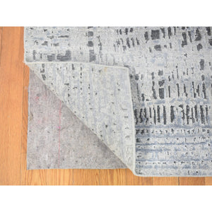 6'x9' THE LOST BRANCHES, Silk with Textured Wool, Hand Knotted Oriental Rug FWR480576