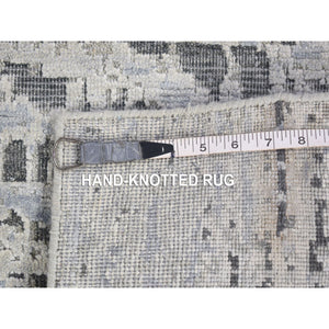 6'x9' THE LOST BRANCHES, Silk with Textured Wool, Hand Knotted Oriental Rug FWR480576