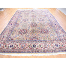 Load image into Gallery viewer, 11&#39;5&quot;x15&#39;9&quot; Light Yellow, Antique Persian Sherkat, Hand Knotted, Mint Condition, Pure Wool, Oversized Oriental Rug FWR480666