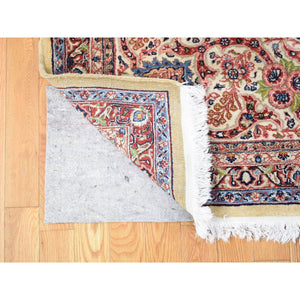 11'5"x15'9" Light Yellow, Antique Persian Sherkat, Hand Knotted, Mint Condition, Pure Wool, Oversized Oriental Rug FWR480666