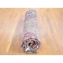 Load image into Gallery viewer, 11&#39;5&quot;x15&#39;9&quot; Light Yellow, Antique Persian Sherkat, Hand Knotted, Mint Condition, Pure Wool, Oversized Oriental Rug FWR480666
