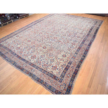 Load image into Gallery viewer, 13&#39;10&quot;x19&#39;5&quot; Beige, Handmade Antique Persian Mahal, Areas of Wear, Sides and Ends Professionally Secured, Pure Wool, Oversized Oriental Rug FWR480696
