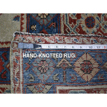 Load image into Gallery viewer, 13&#39;10&quot;x19&#39;5&quot; Beige, Handmade Antique Persian Mahal, Areas of Wear, Sides and Ends Professionally Secured, Pure Wool, Oversized Oriental Rug FWR480696