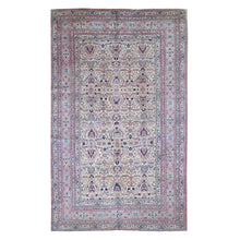 Load image into Gallery viewer, 7&#39;7&quot;x12&#39;7&quot; Beige, Antique Turkish Sivas, Mint Condition, Clean and Soft, Sides and Ends Professionally Secured, Pure Wool, Hand Knotted Gallery Size Oriental Rug FWR480732