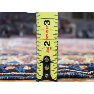 3'9"x4'8" Honey Brown, Antique Caucasian Kazak Geometric Triangle Design, Pure Wool Hand Knotted, Good Condition Even Wear Clean Sides and Ends Professionally Secured, Oriental Rug FWR480828