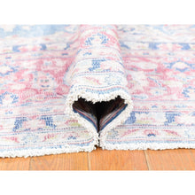 Load image into Gallery viewer, 10&#39;x12&#39;10&quot; Blue, Vintage Persian Kerman Cropped Thin, Distressed Look Worn Wool Hand Knotted, Oriental Rug FWR480834