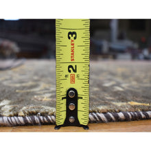 Load image into Gallery viewer, 4&#39;8&quot;x18&#39;2&quot; Chocolate Brown, Modern Damask Hand Knotted, Tone on Tone Wool and Silk, Wide Runner Oriental Rug FWR480852