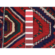 Load image into Gallery viewer, 2&#39;7&quot;x10&#39; Deep and Rich Red, Clean Hand Knotted New Vintage Persian Hamadan, Full Pile Excellent Condition, Runner Oriental Rug FWR481068