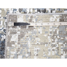 Load image into Gallery viewer, 2&#39;6&quot;x10&#39;1&quot; Beige, Modern Abstract Design, Denser Weave Hand Knotted Pure Wool, Runner Oriental Rug FWR481110