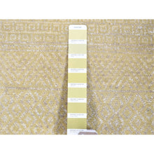 Load image into Gallery viewer, 3&#39;1&quot;x5&#39;1&quot; Lime Green, Wool and Silk Modern Grass Design Gabbeh, Densely Woven Hand Knotted, Oriental Rug FWR481164