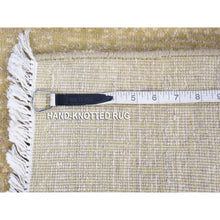 Load image into Gallery viewer, 3&#39;1&quot;x5&#39;1&quot; Lime Green, Wool and Silk Modern Grass Design Gabbeh, Densely Woven Hand Knotted, Oriental Rug FWR481164